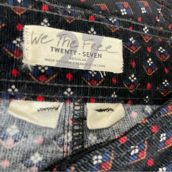 Free People Joanie Corduroy Printed Button Up Mini Skirt Women's Size 27 - Picture 5 of 8